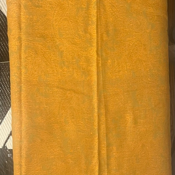Pashmina Orange and Green Silk Blend - Picture 5 of 5